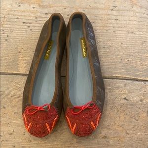 meher kakalia beaded ballerina flats